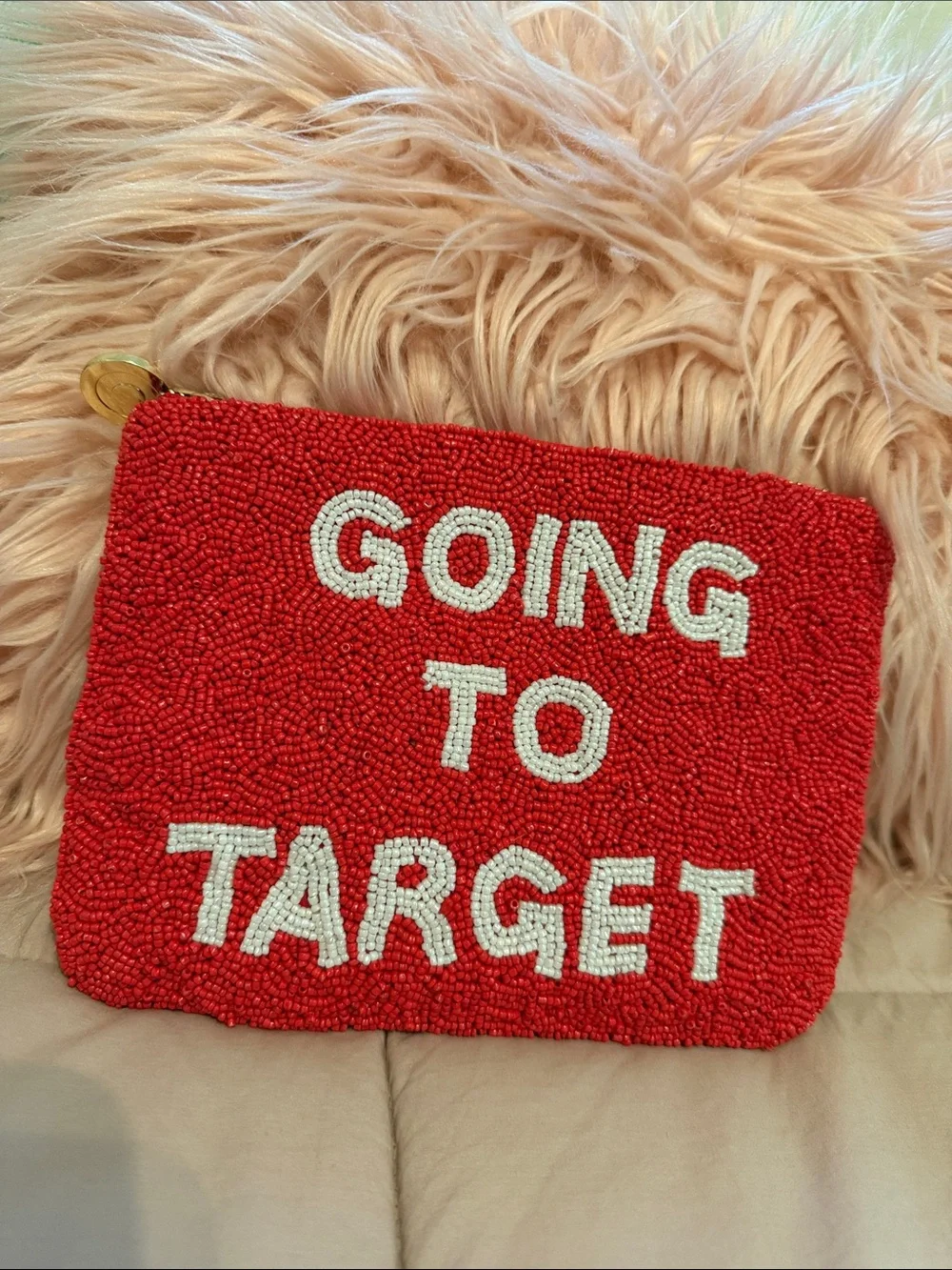 kate spade Red Beaded 'Going to Target' Pouch - Picture 1 of 4